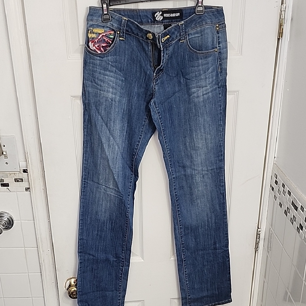 Rocawear Y2K Embroidered Straight Leg Jeans Juniors 11
